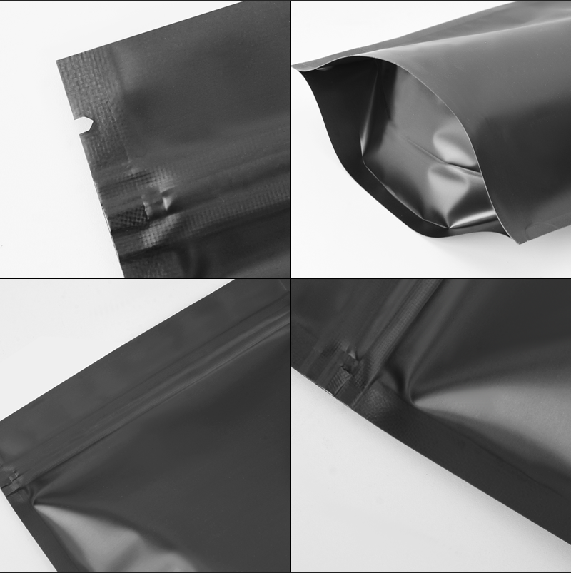 Biodegradable Custom Logo Resealable Matte Doypack Mylar Ziplock Bags Food Package Aluminum Foil Stand up Pouch