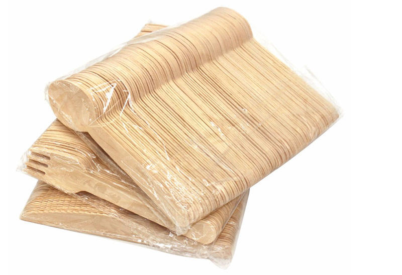 Biodegradable Disposable Wooden Cutlery Wooden Spoon Fork Knife Cutlery Set