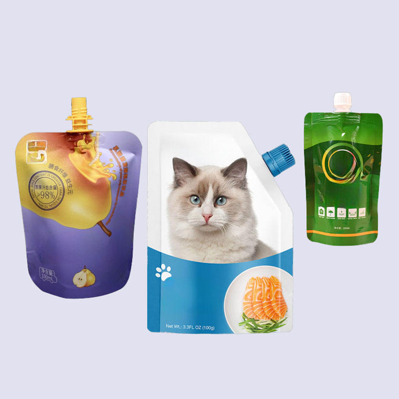 Factory Custom Printed 250ml PVC and BOPP PET Plastic Pouch with Spout for Drinking Water and Liquid Food Packaging