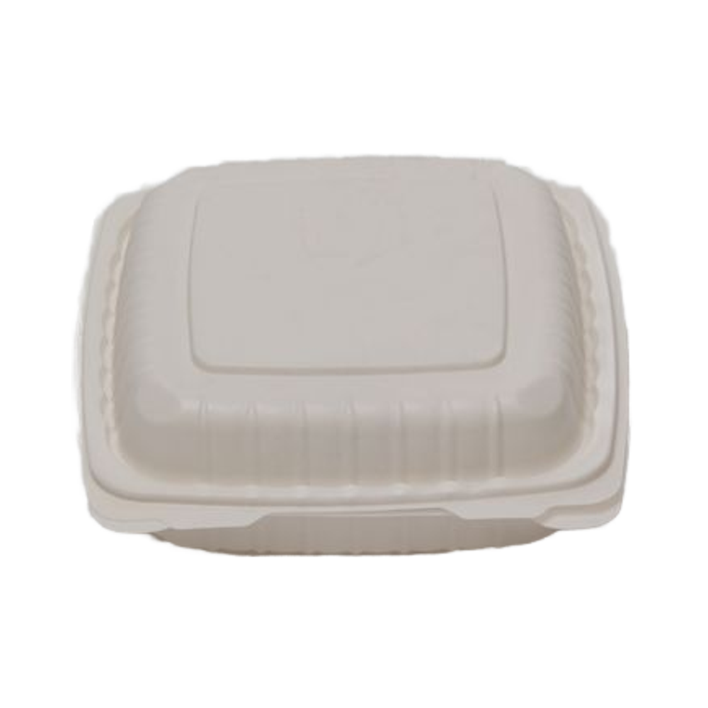 1Compartment 50-Pack PP Plastic Thermoformed Clamshell Disposable BPA Free Heavy Duty Takeout Food Containers