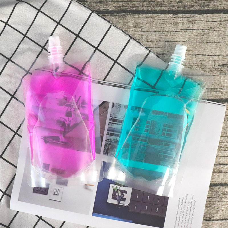 Customized Services Food Grade Fruit Liquid Juice Plastic Stand Spouted Packet Milk Tea Beverage Packaging Bag with Spout