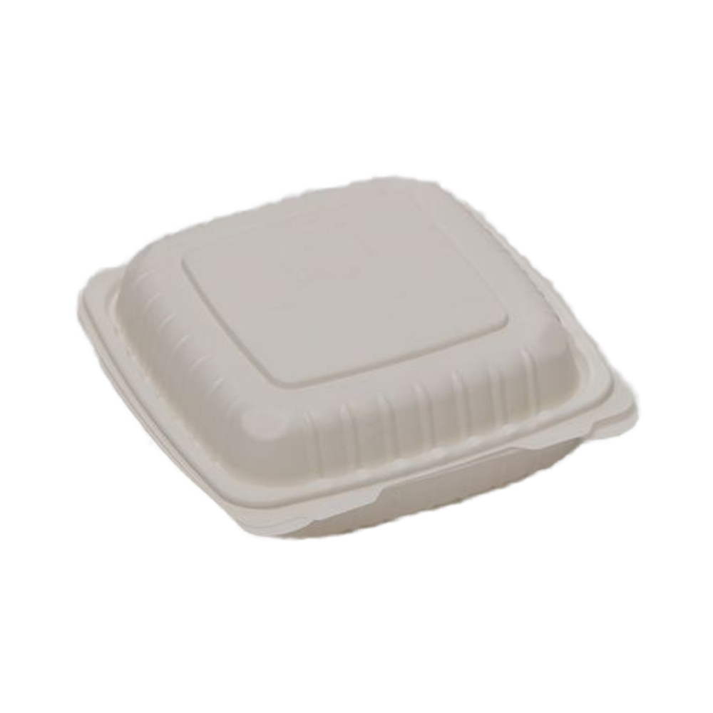 1Compartment 50-Pack PP Plastic Thermoformed Clamshell Disposable BPA Free Heavy Duty Takeout Food Containers