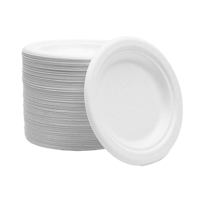 9 Inch Heavy Duty Biodegradable Sugarcane Plates Compostable Oval Paper Plates Bagasse Disposable Party BBQ Plate
