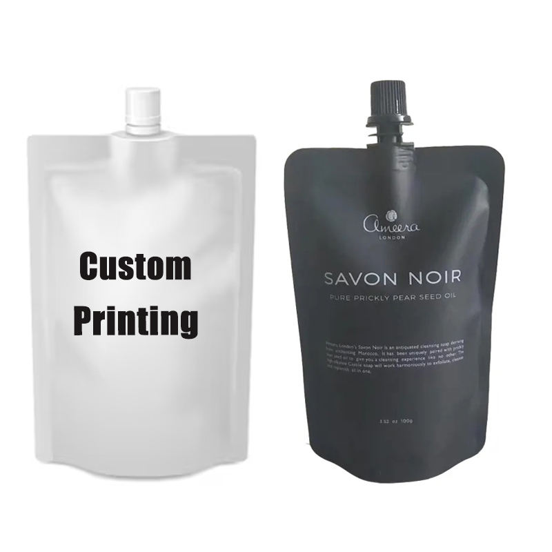Personal Customize Shaped1liter Squeeze Liquid Refill Stand up Bag Matte Print Label Juice Drink Spout Pouches Bags