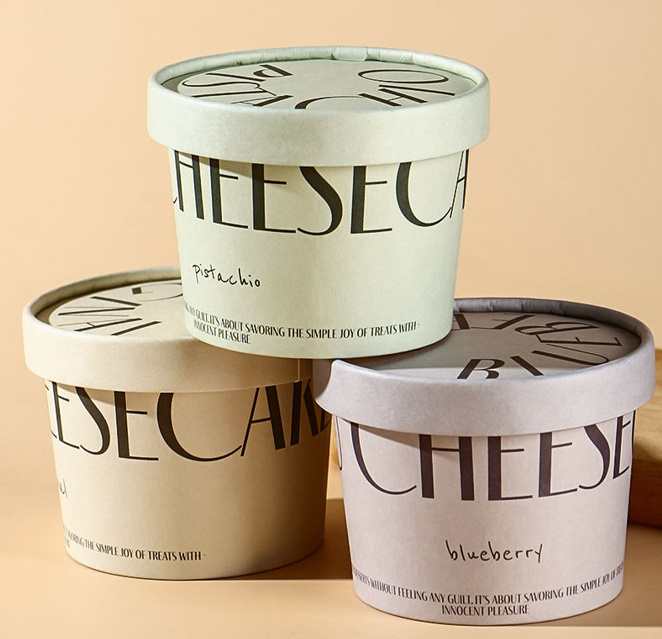 Eco Friendly Food Grade Coated Paper Single Wall Ice Cream Cup Tamper Evidence Lid Custom Logo Premium Printing Quality 4oz 5oz