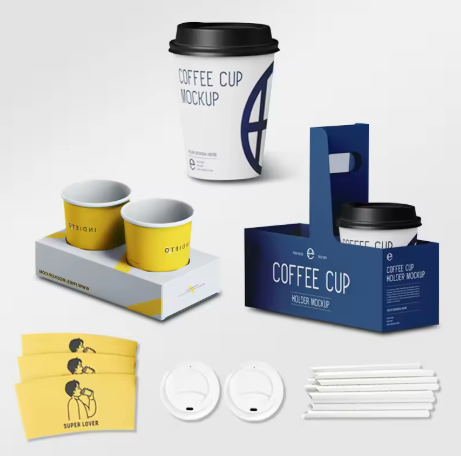 22oz Double Wall Paper Cup Hot and Cold Drink Custom Coffee Cups Logo Printed Coffee Cups with Lids