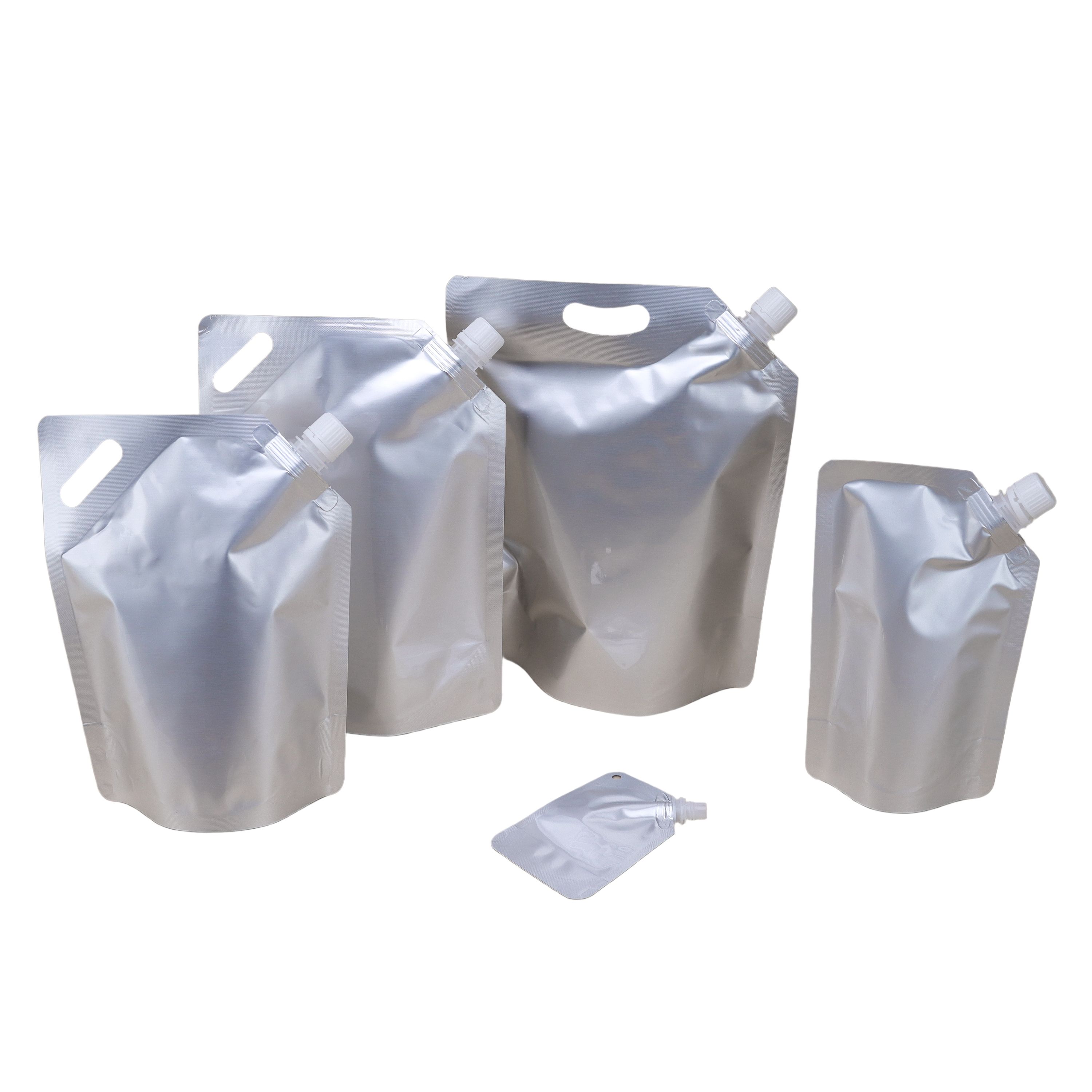 50ml 500ml 1000ml 1500ml 2000ml 1L Red Wine Juice Liquid Packaging Bag Printed Stand up Spout Pouch Aluminum Foil Bag With Spout