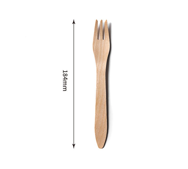 120mm/75mm Biodegradable Disposable Wooden Cutlery Fork for Restaurant