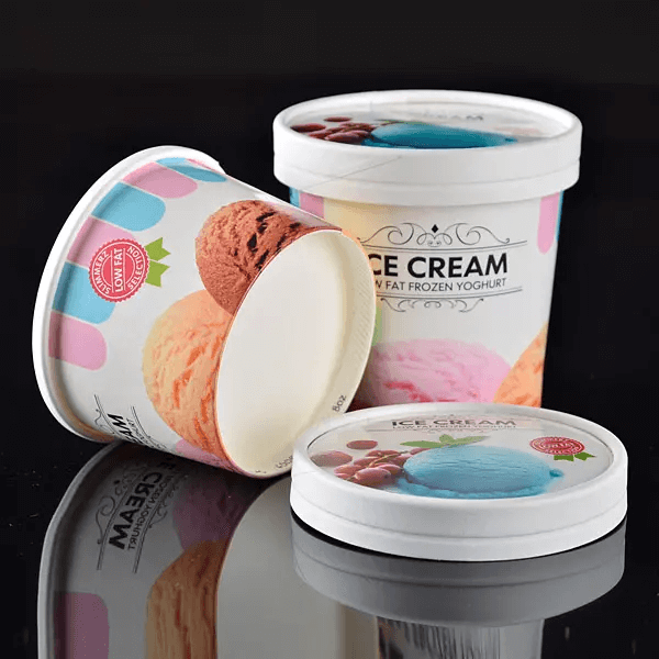 Ice Cream Bowl, Ice Cream Cup With Paper Lid