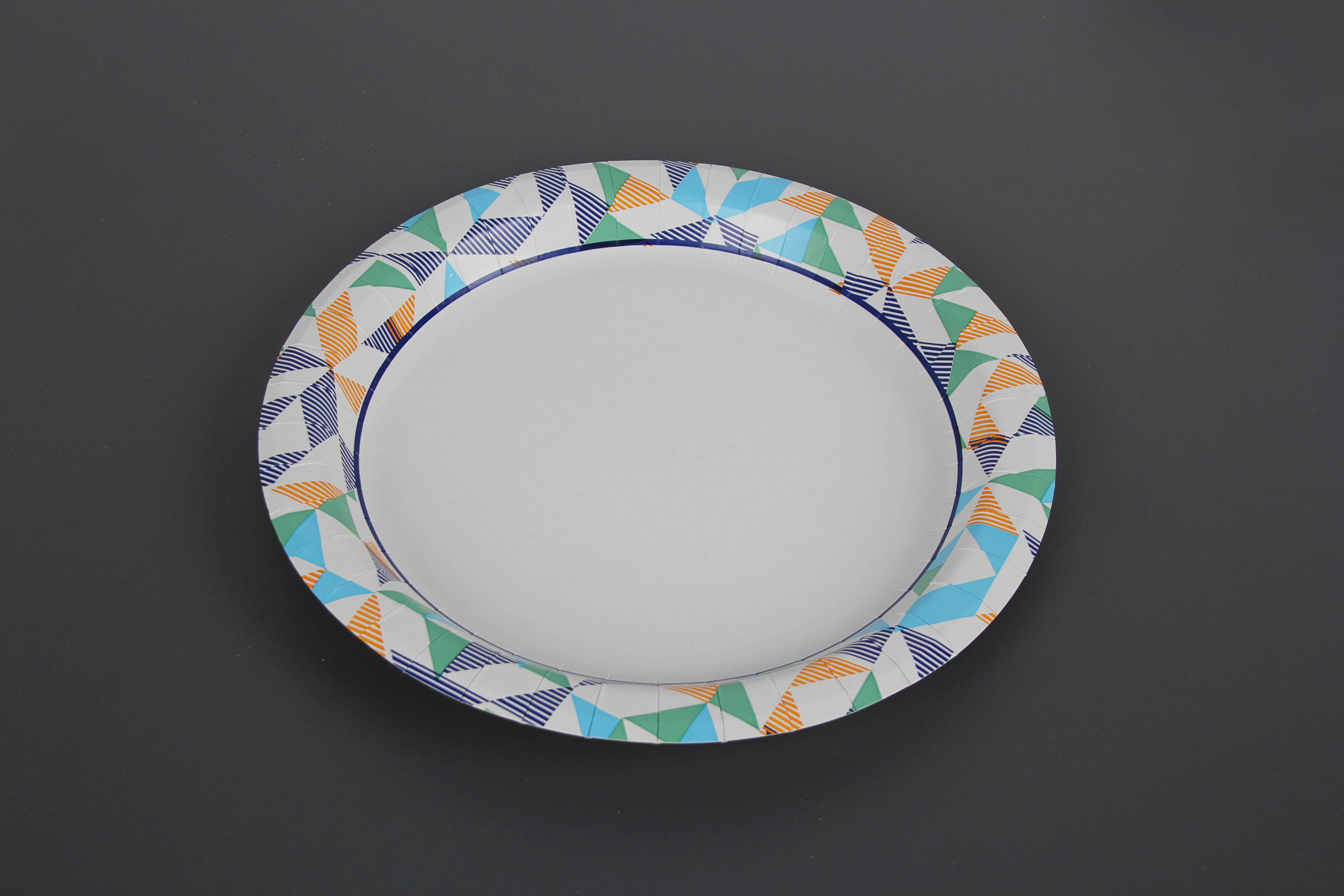 Round 7inch 9inch 10inch Disposable White Paper Plate for Fruit Bread Fried Food