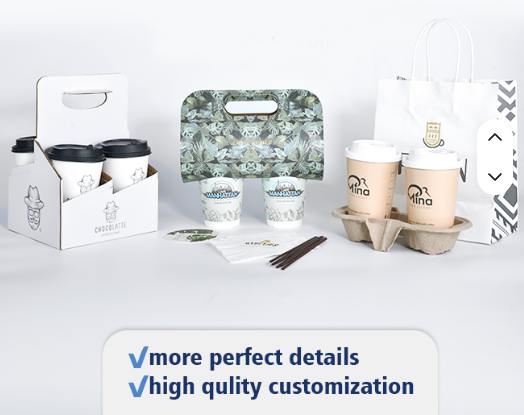 Custom 8oz 12oz 16oz Double-Wall Paper Cups with Logo