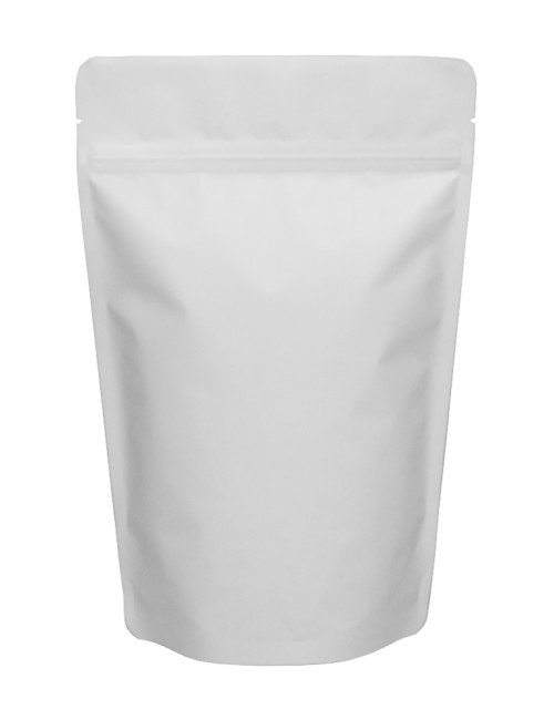 Custom Heat Seal Stand up Pouch Plastic Food Packaging Bag Reusable White Sealed Bag