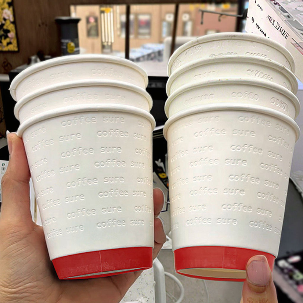 Custom Embossed Ripple Double-Wall Heat-Resistant Paper Cups