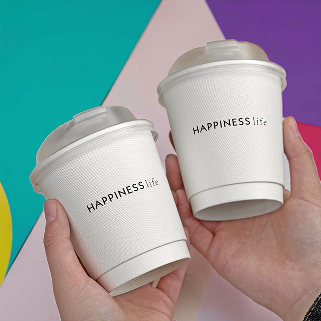 Custom Embossed Ripple Double-Wall Heat-Resistant Paper Cups