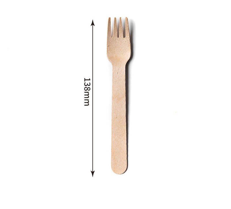 120mm/75mm Biodegradable Disposable Wooden Cutlery Fork for Restaurant