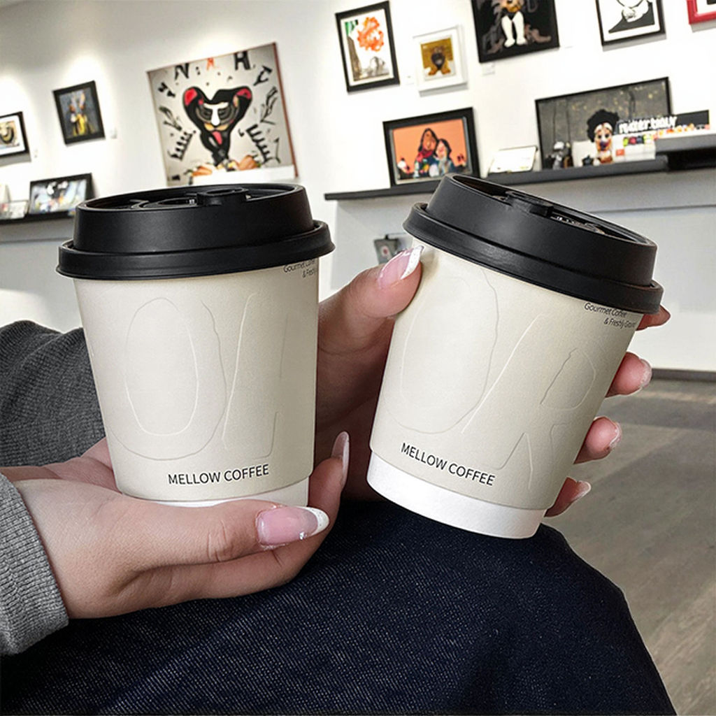 Custom Embossed Ripple Double-Wall Heat-Resistant Paper Cups