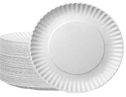 100% Compostable Heavy Duty Biodegradable Paper Plates 4,5,6,7,9,10,11 Inched for Salad Sushi Bread Milk Hamburger Packaging