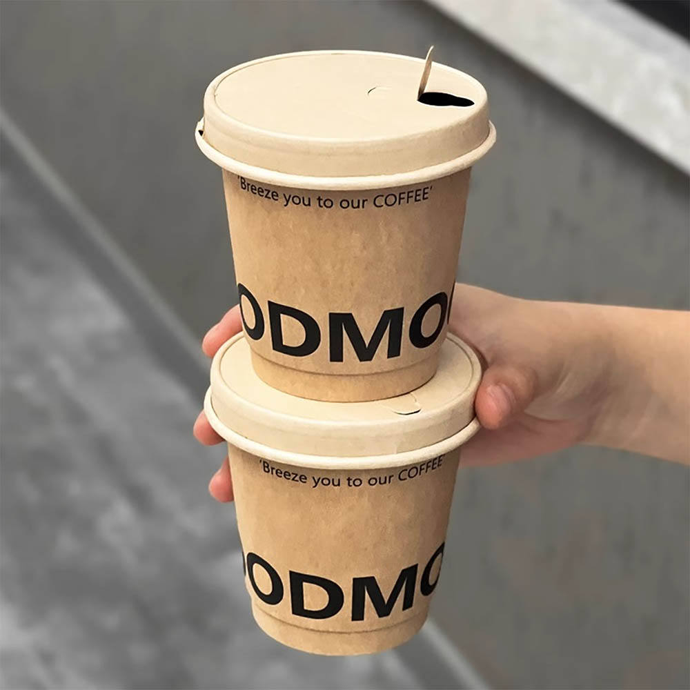 Manufacturer's Disposable Paper Coffee Cup Double Wall Cups for Milk Tea Soda Ice Cream Go Cafe Shop