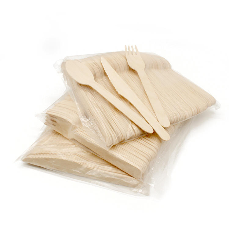 Minimalist 16cm Wooden Cutler Set for Parties Eco-Friendly Disposable Biodegradable Kraft Paper Tableware Flatware Spoon