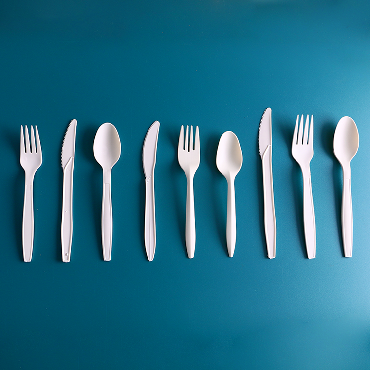 Eco Friendly Plastic Forks Disposable Compostable Corn Starch Disposable Plastic Cutlery Set